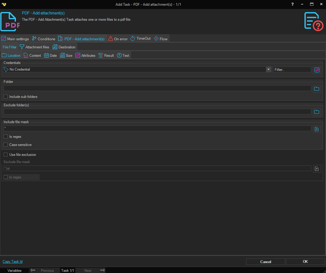 add-attachment | VisualCron Documentation
