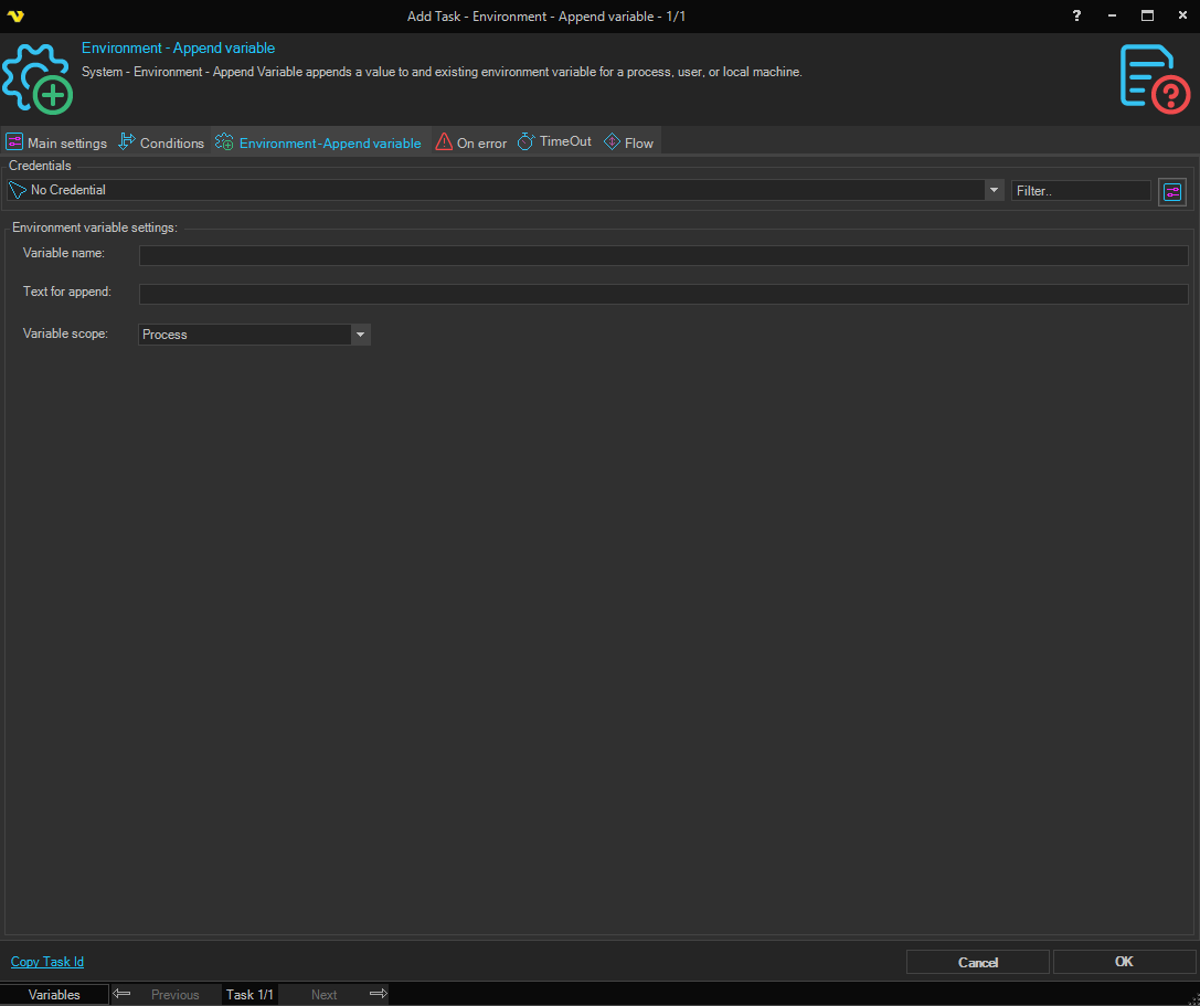 environment-append-variable | VisualCron Documentation
