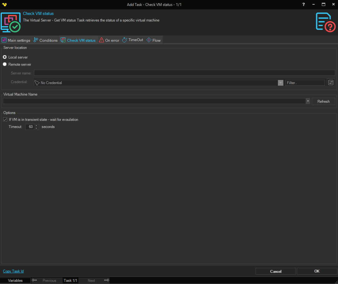check-vm-status | VisualCron Documentation