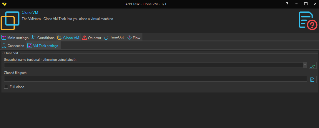 clone-vm | VisualCron Documentation