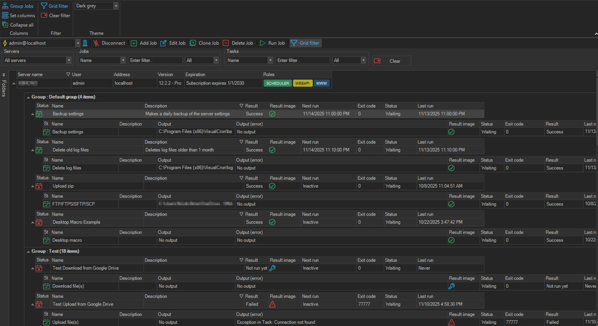 columns-expand-all | VisualCron Documentation