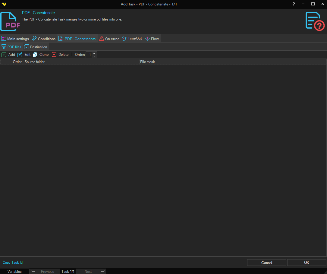 concatenate | VisualCron Documentation