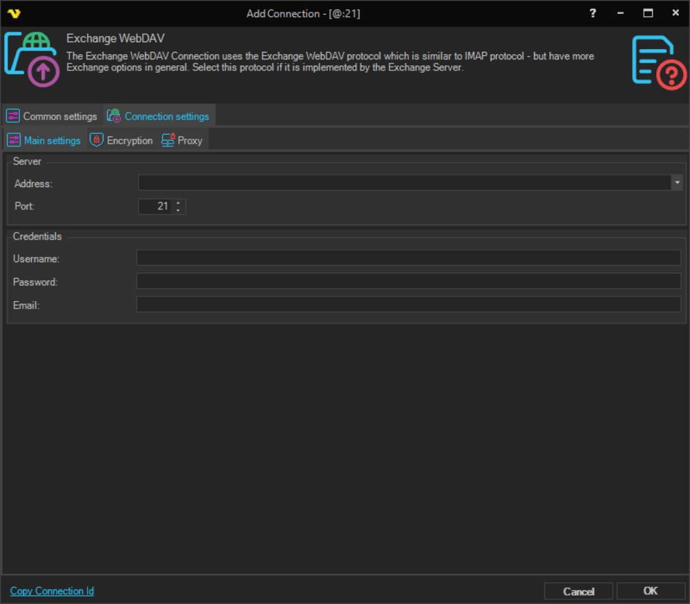 connection-exchange-webdav | VisualCron Documentation