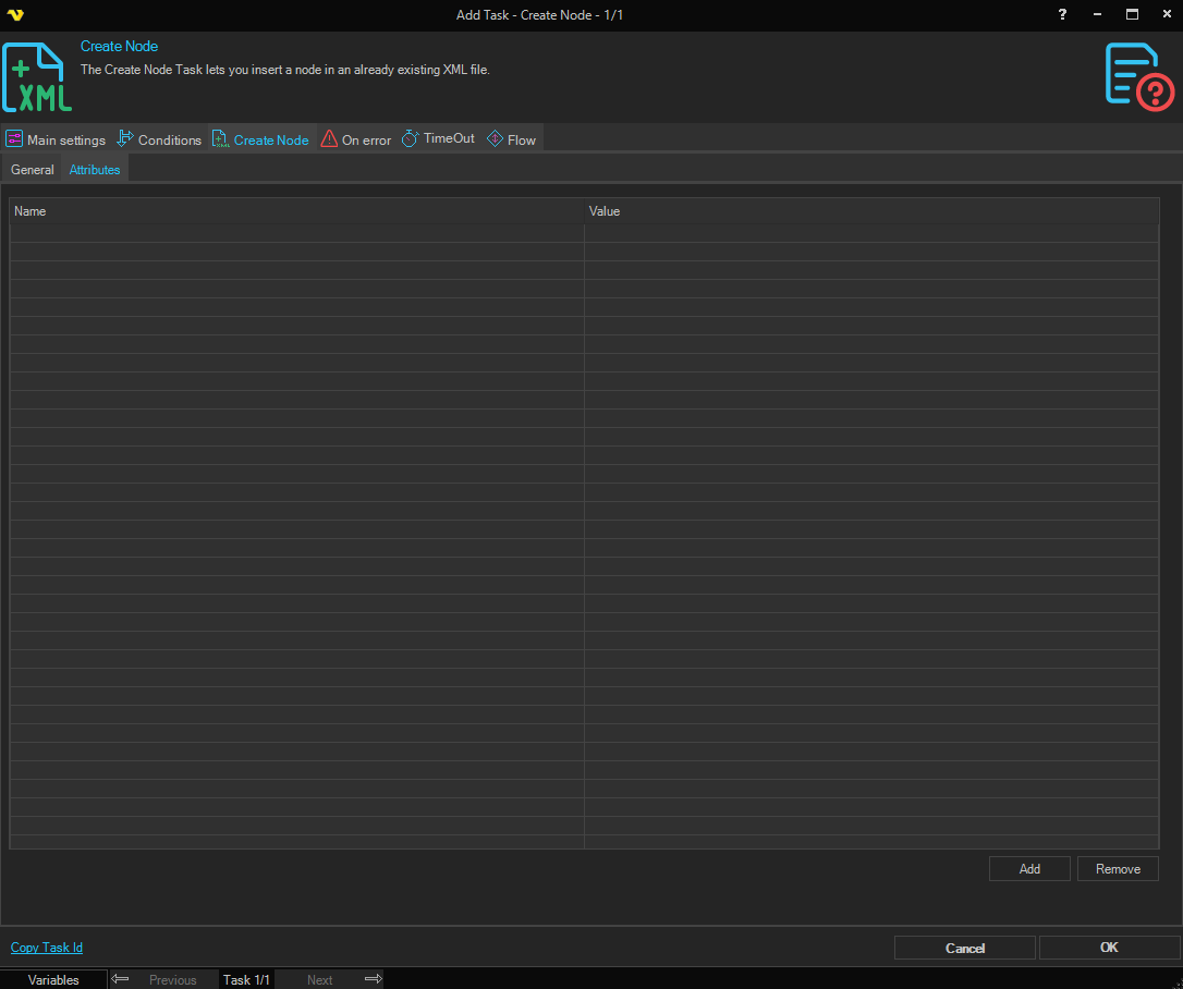 create-node | VisualCron Documentation