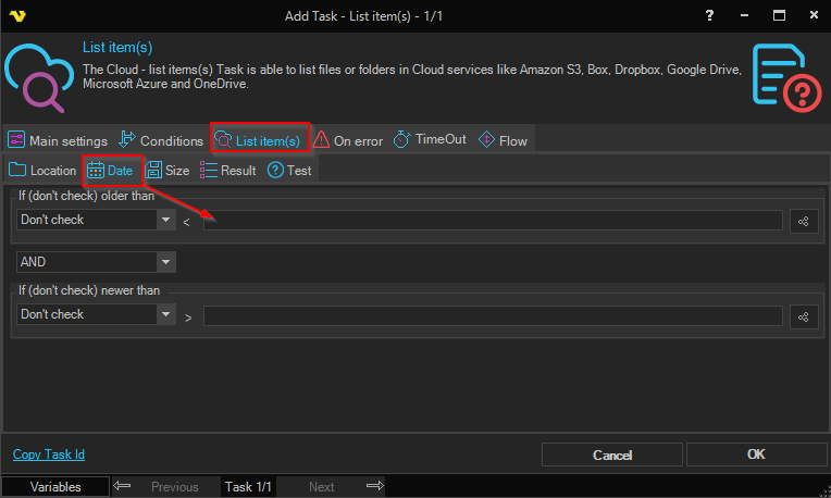 job-tasks-cloud-remote-file-filter | VisualCron Documentation