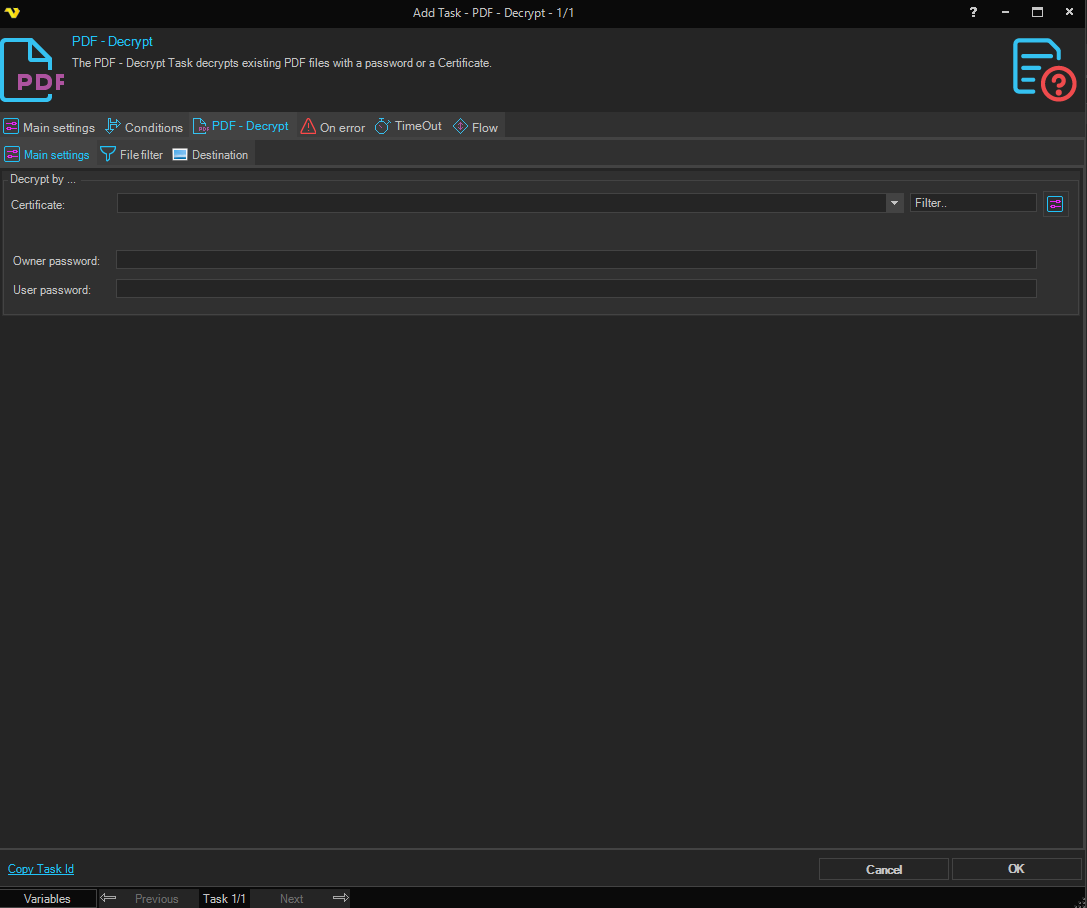 decrypt | VisualCron Documentation