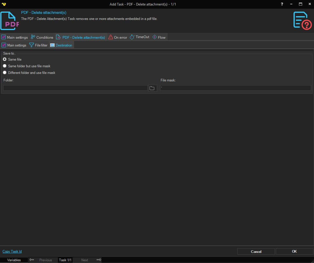 delete-attachment | VisualCron Documentation