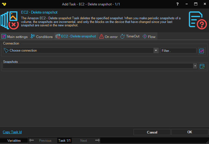delete-snapshot | VisualCron Documentation