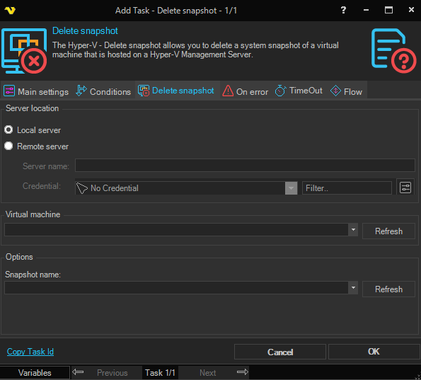 delete-snapshot | VisualCron Documentation