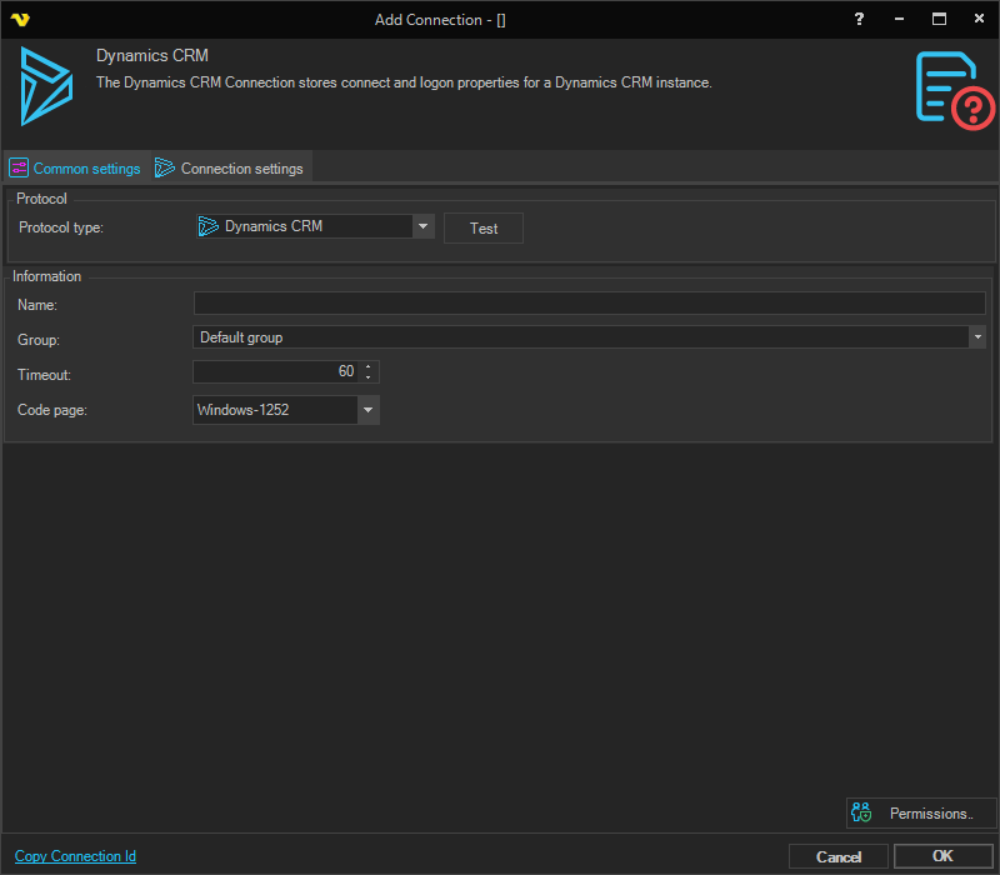 connection-dynamics-crm | VisualCron Documentation