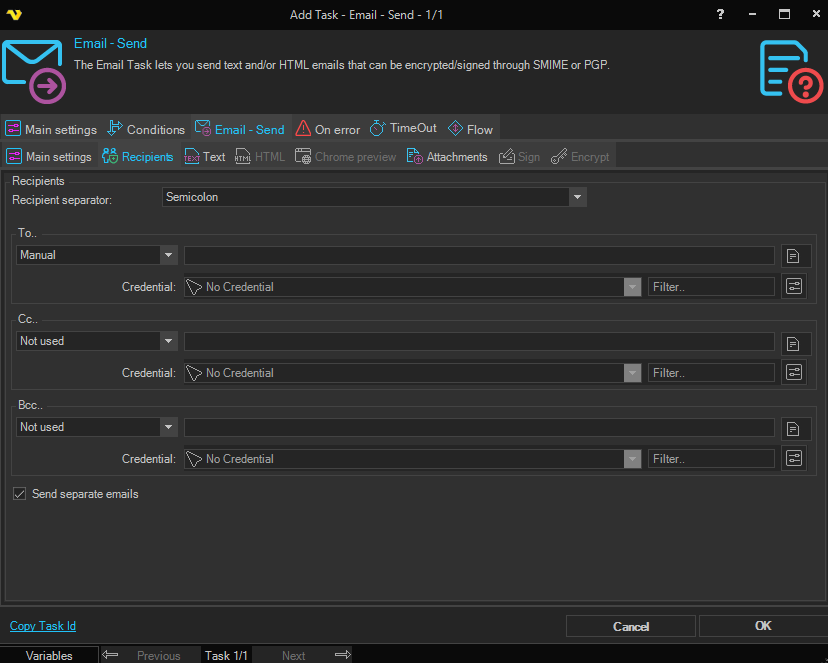 email | VisualCron Documentation