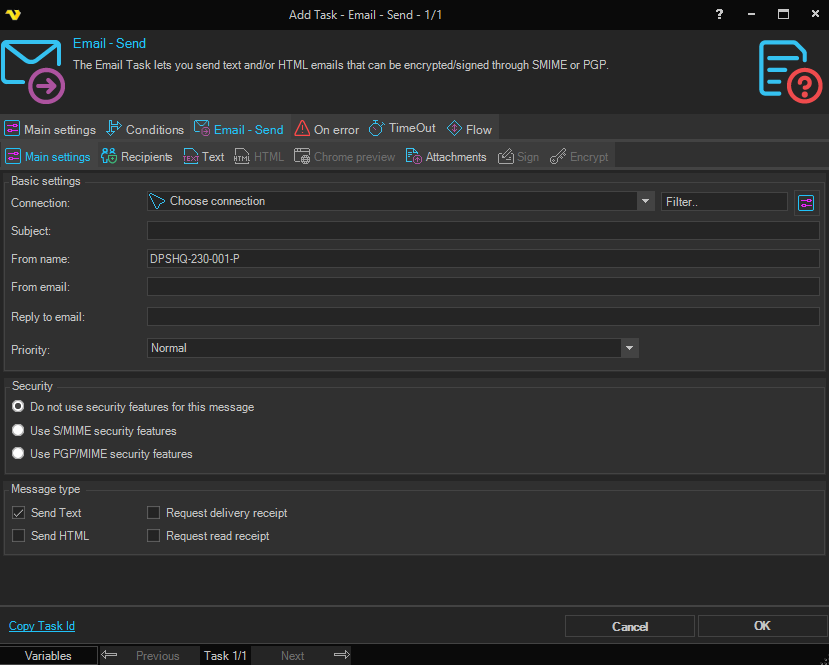email | VisualCron Documentation