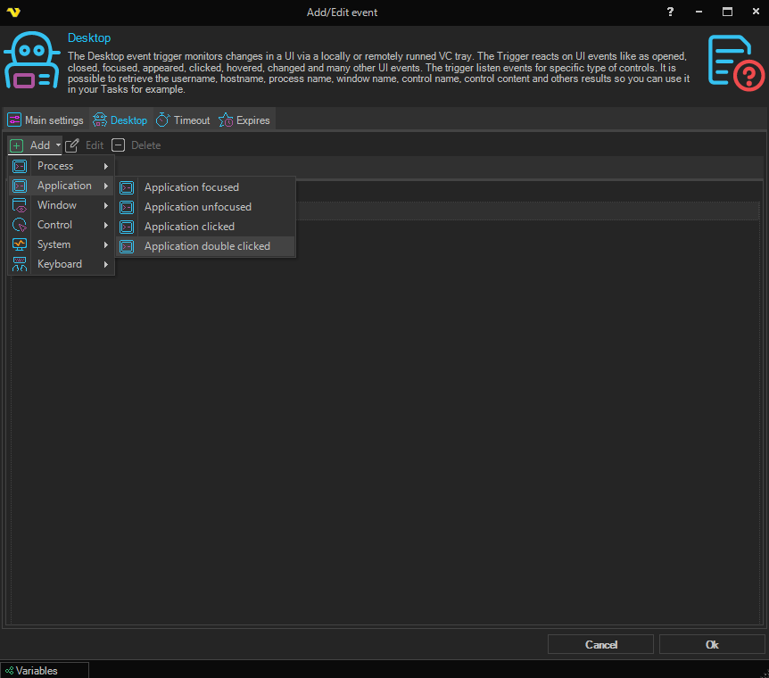 Visual Event Trigger System event-trigger-desktop | VisualCron Documentation