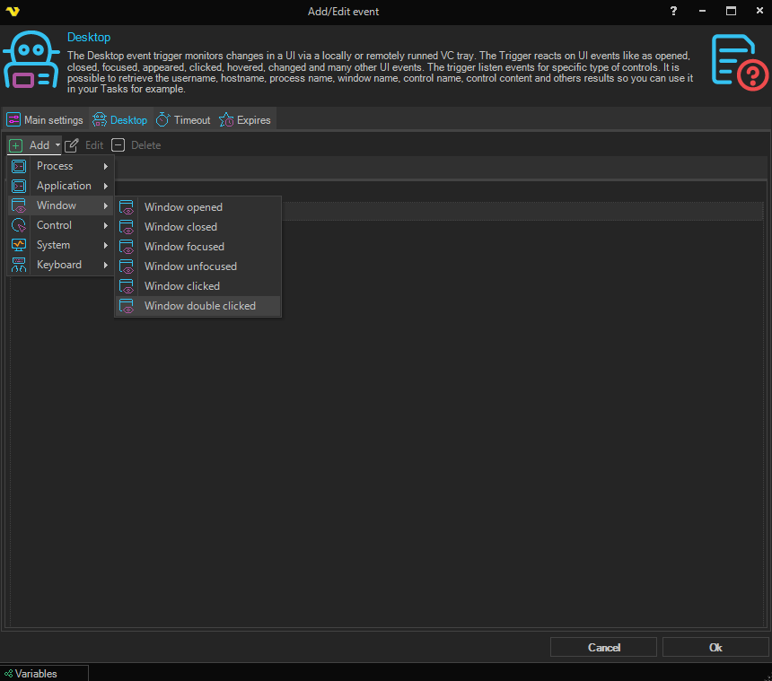 event-trigger-desktop | VisualCron Documentation