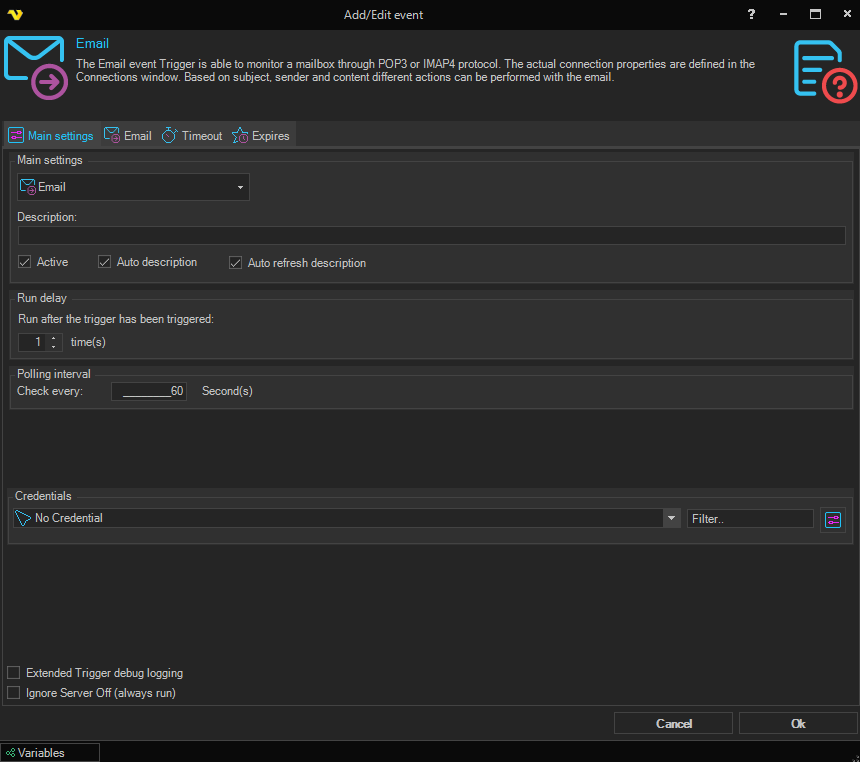 event-trigger-mail | VisualCron Documentation