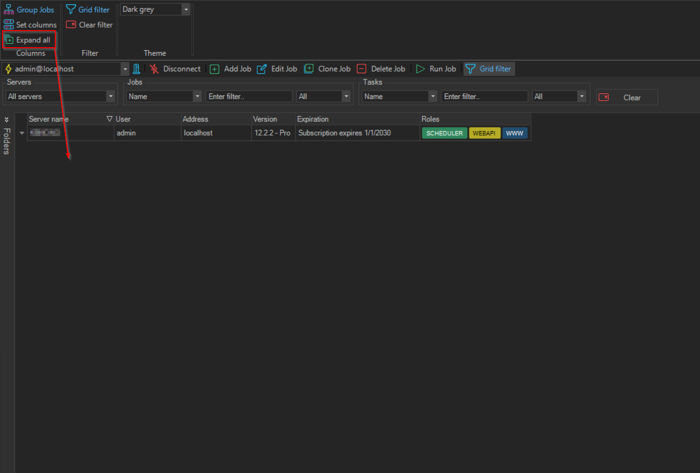 columns-expand-all | VisualCron Documentation