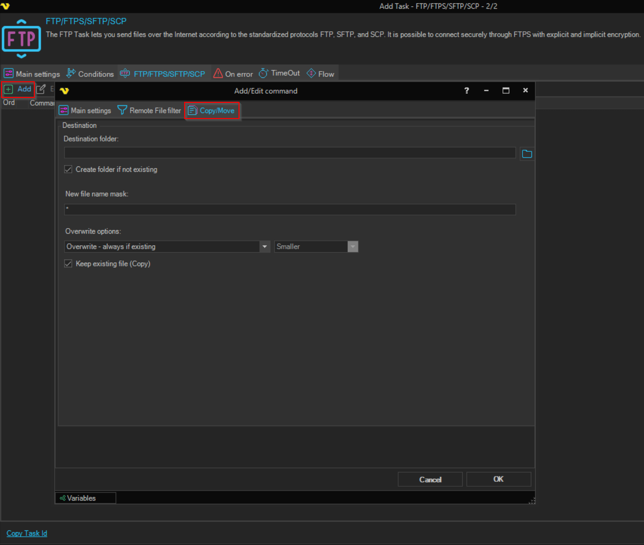 command-copy-move-files | VisualCron Documentation