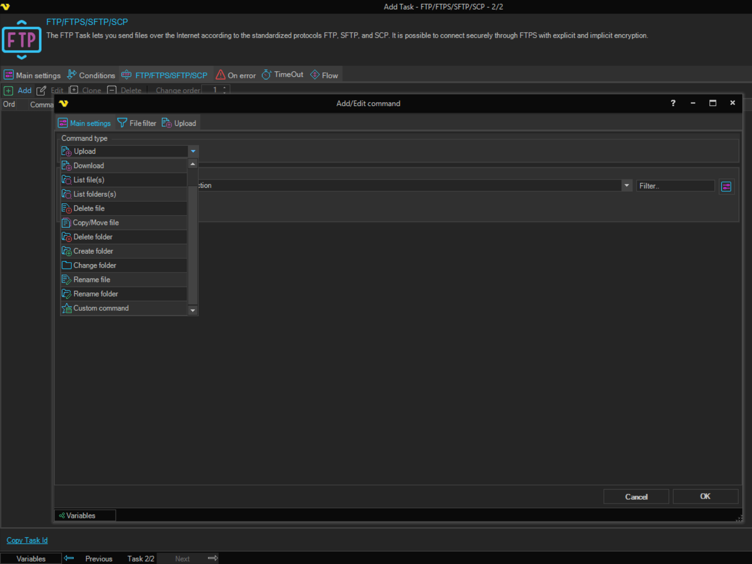 ftp | VisualCron Documentation