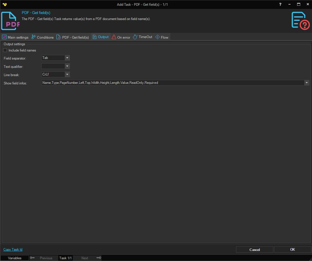 get-field | VisualCron Documentation