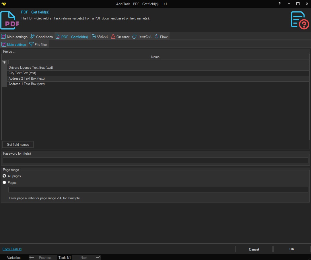 get-field | VisualCron Documentation