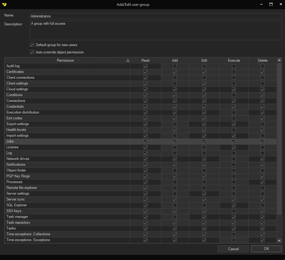 main-user-permissions | VisualCron Documentation