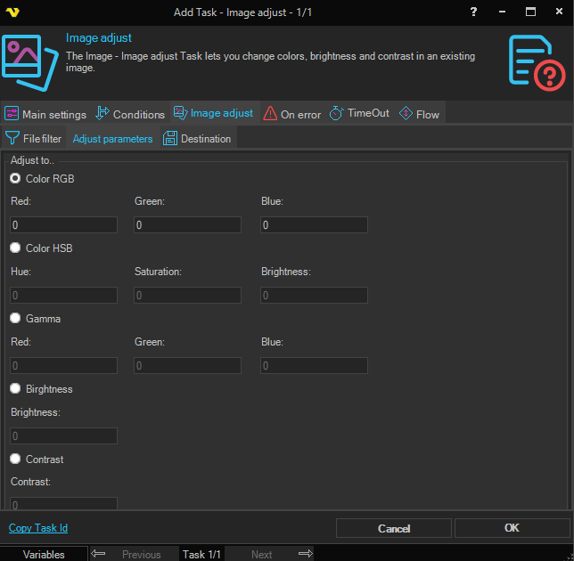 adjust | VisualCron Documentation