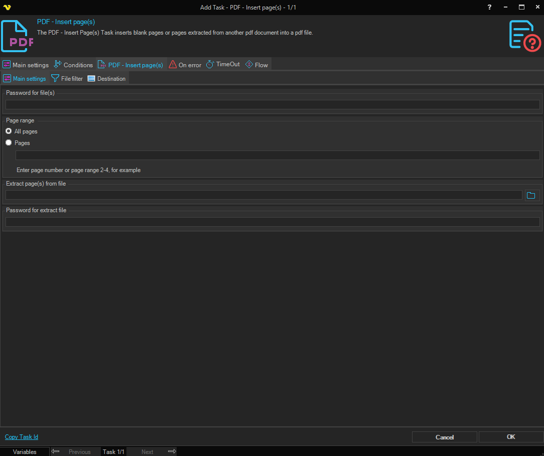 insert-pages | VisualCron Documentation