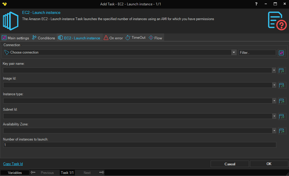 launch-instance | VisualCron Documentation