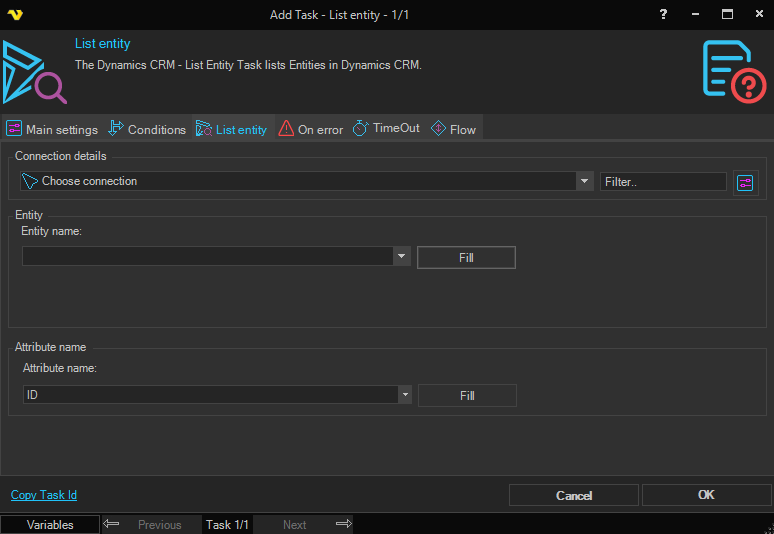 list-entity | VisualCron Documentation