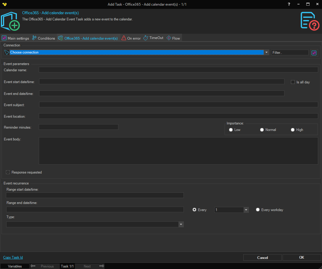 add-calendar-event | VisualCron Documentation