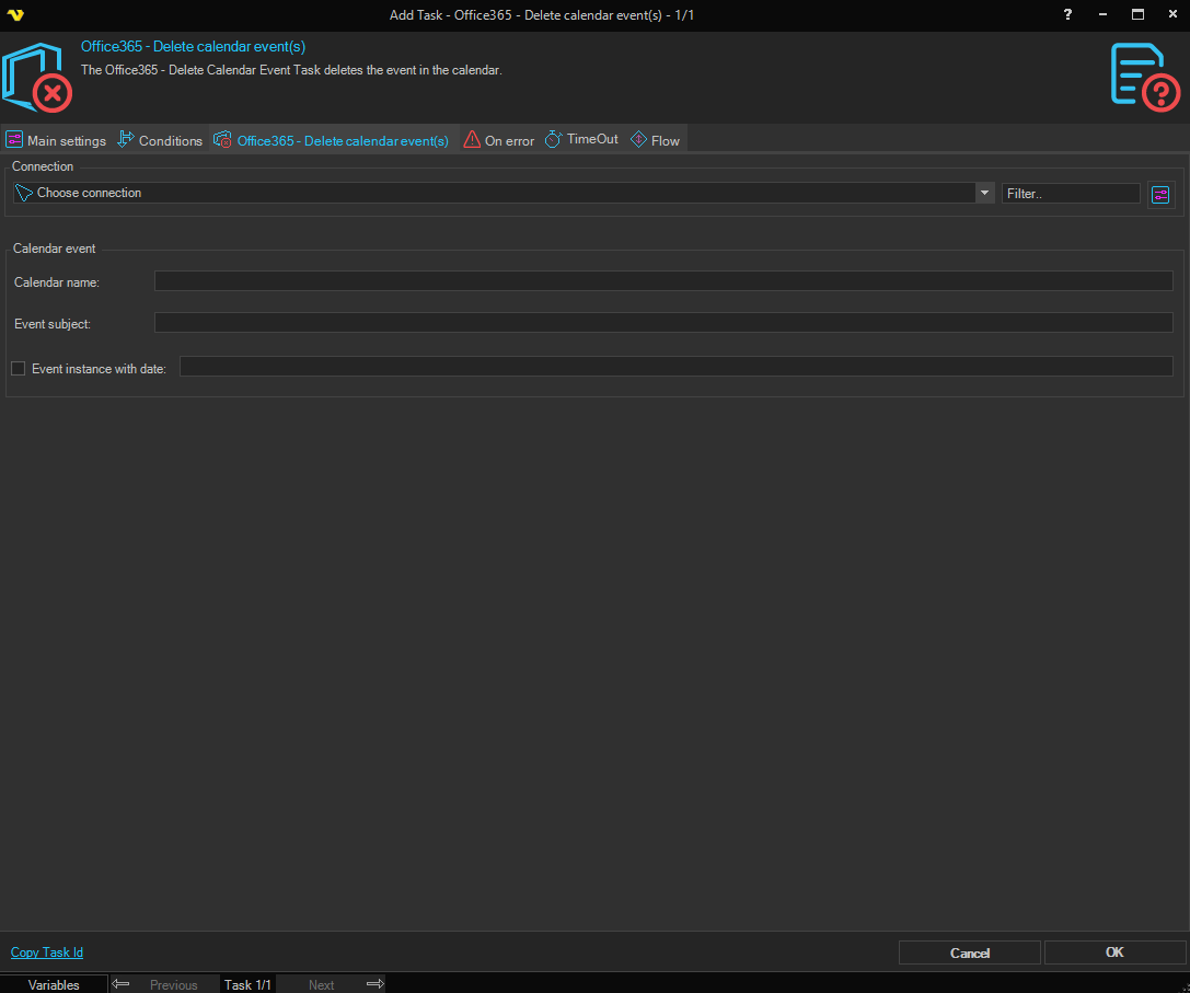 delete-calendar-event | VisualCron Documentation