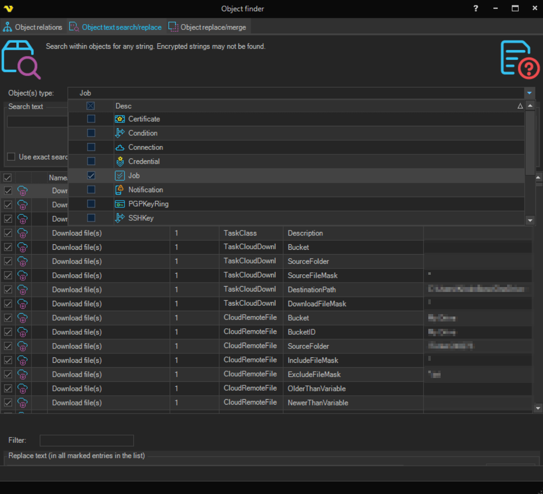 object-search | VisualCron Documentation