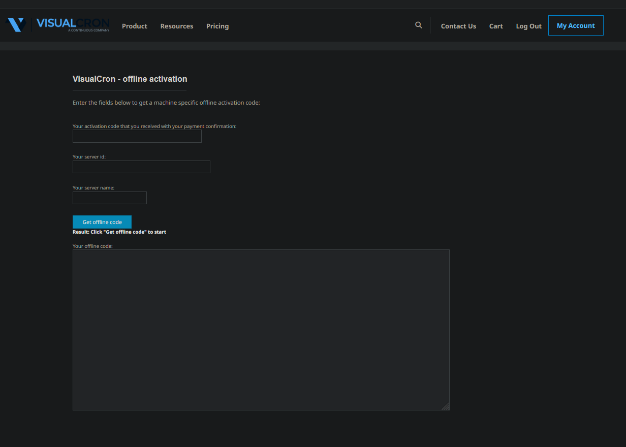 license-and-activation | VisualCron Documentation