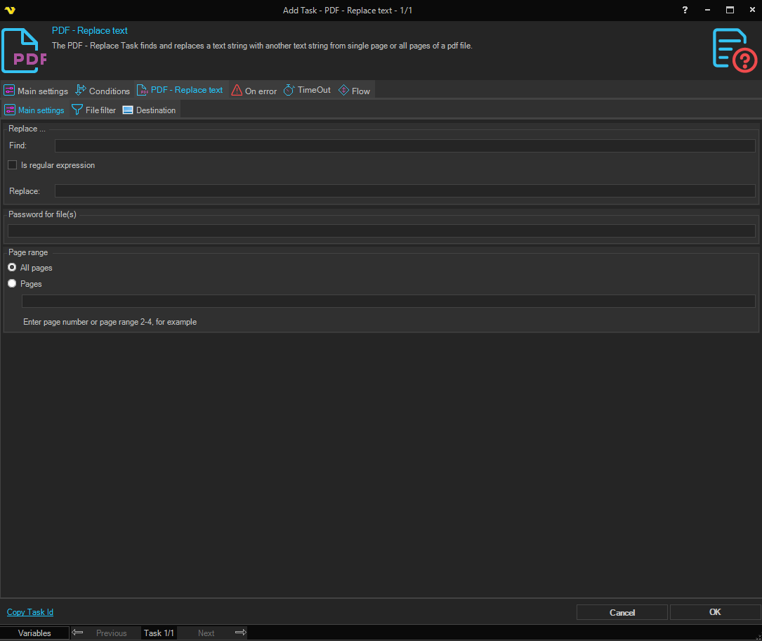replace-text | VisualCron Documentation