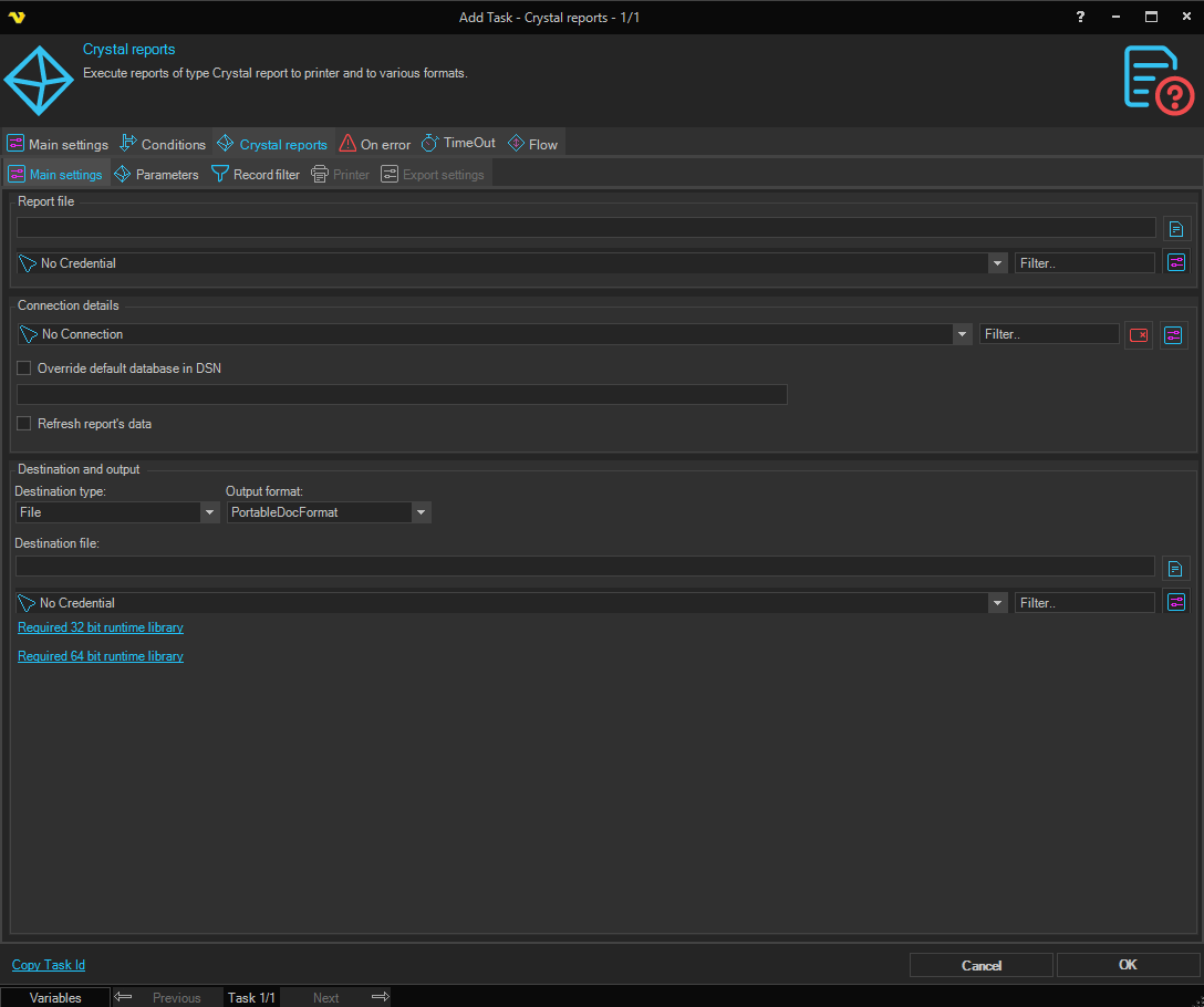crystal-reports | VisualCron Documentation