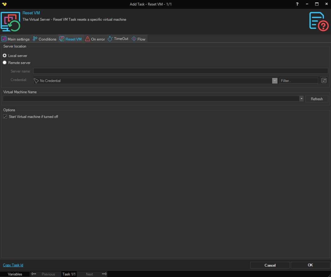 reset-vm | VisualCron Documentation