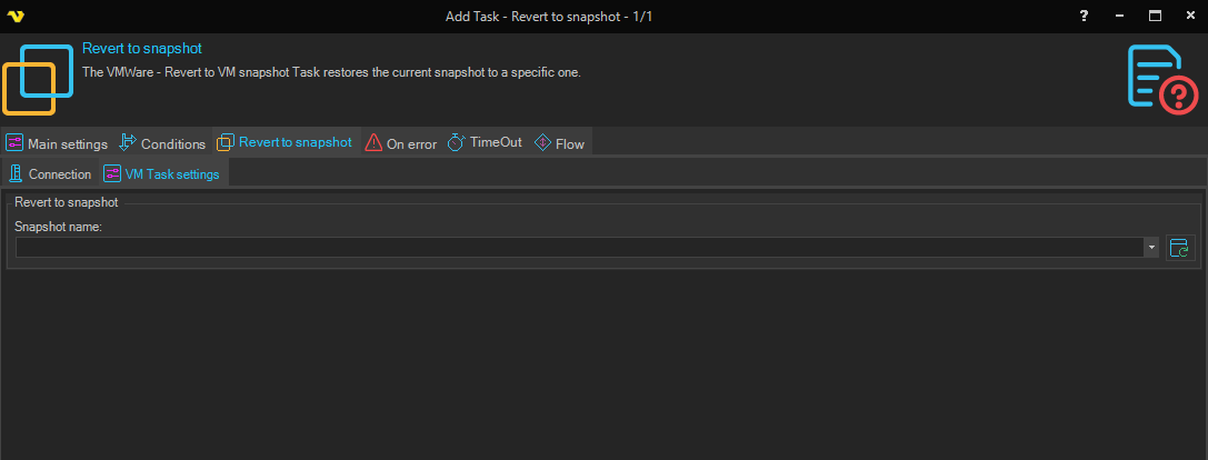 revert-to-vm-snapshot | VisualCron Documentation