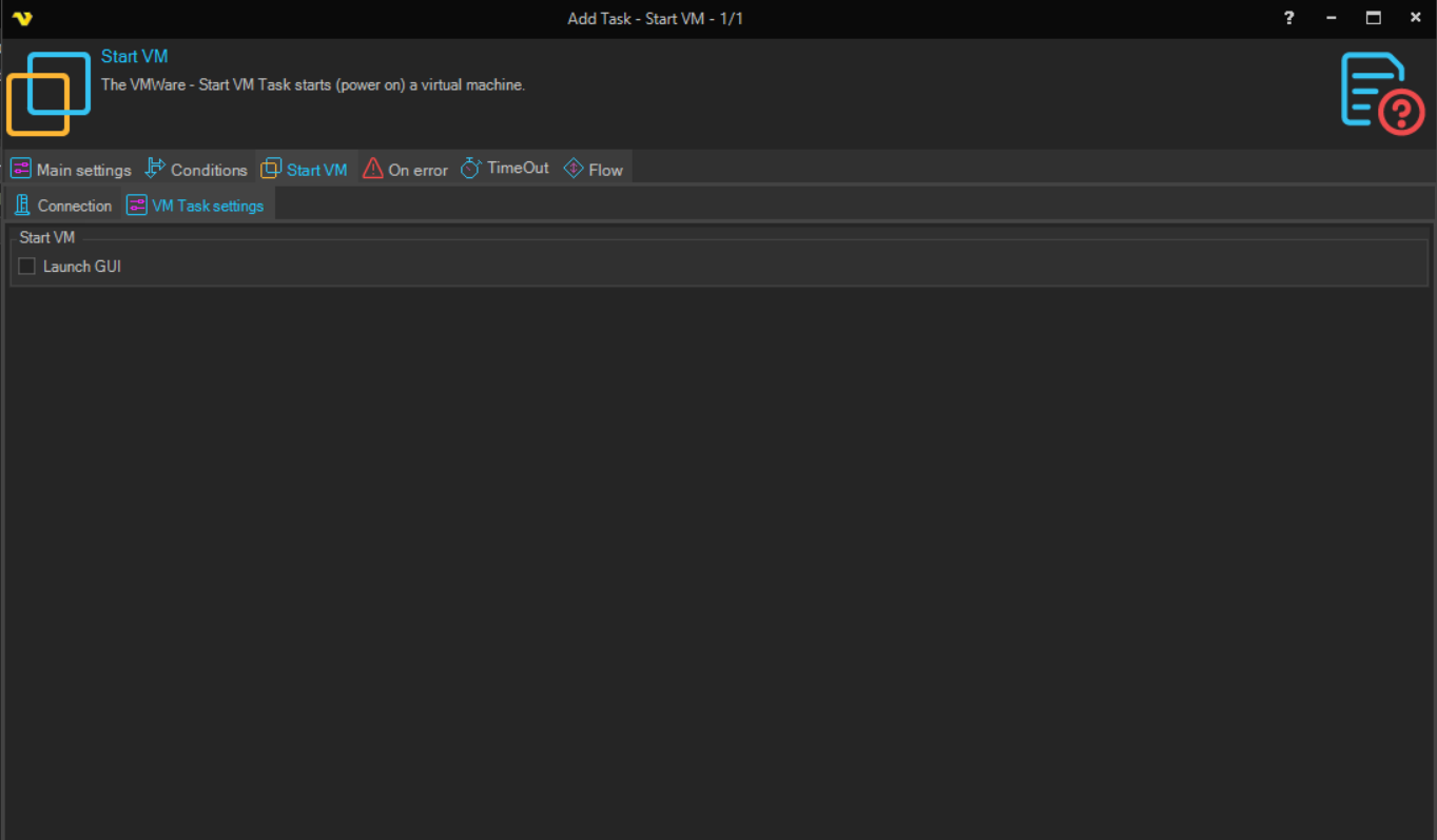 start-vm | VisualCron Documentation