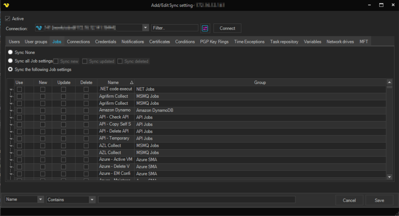 sync-server-objects | VisualCron Documentation