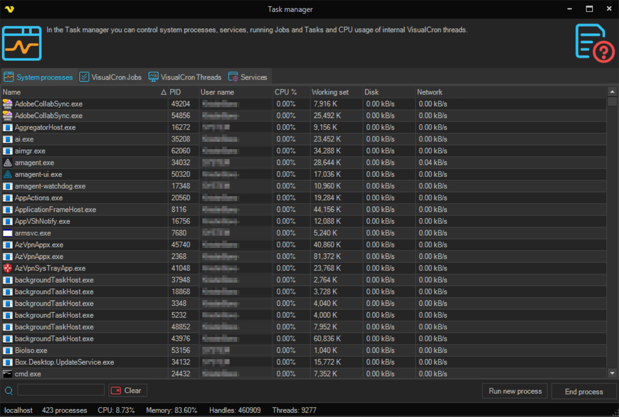 task-manager | VisualCron Documentation