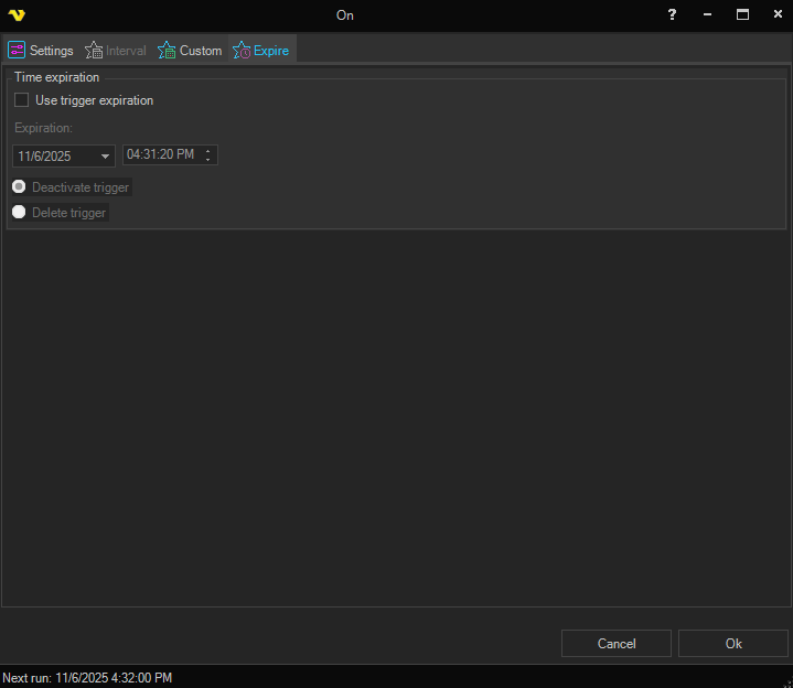 time-trigger-expiration | VisualCron Documentation