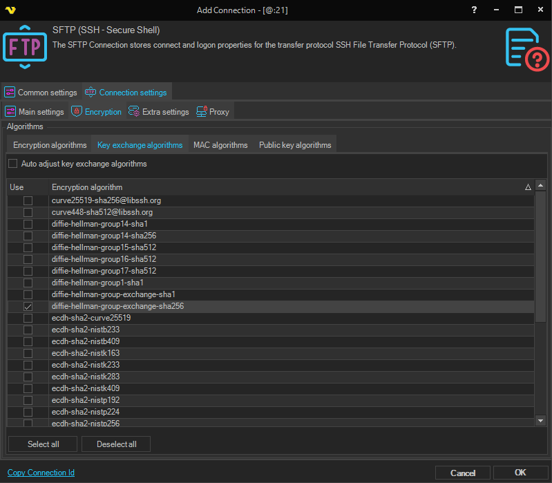 connection-sftp | VisualCron Documentation