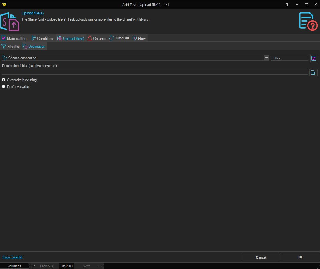 upload-file | VisualCron Documentation