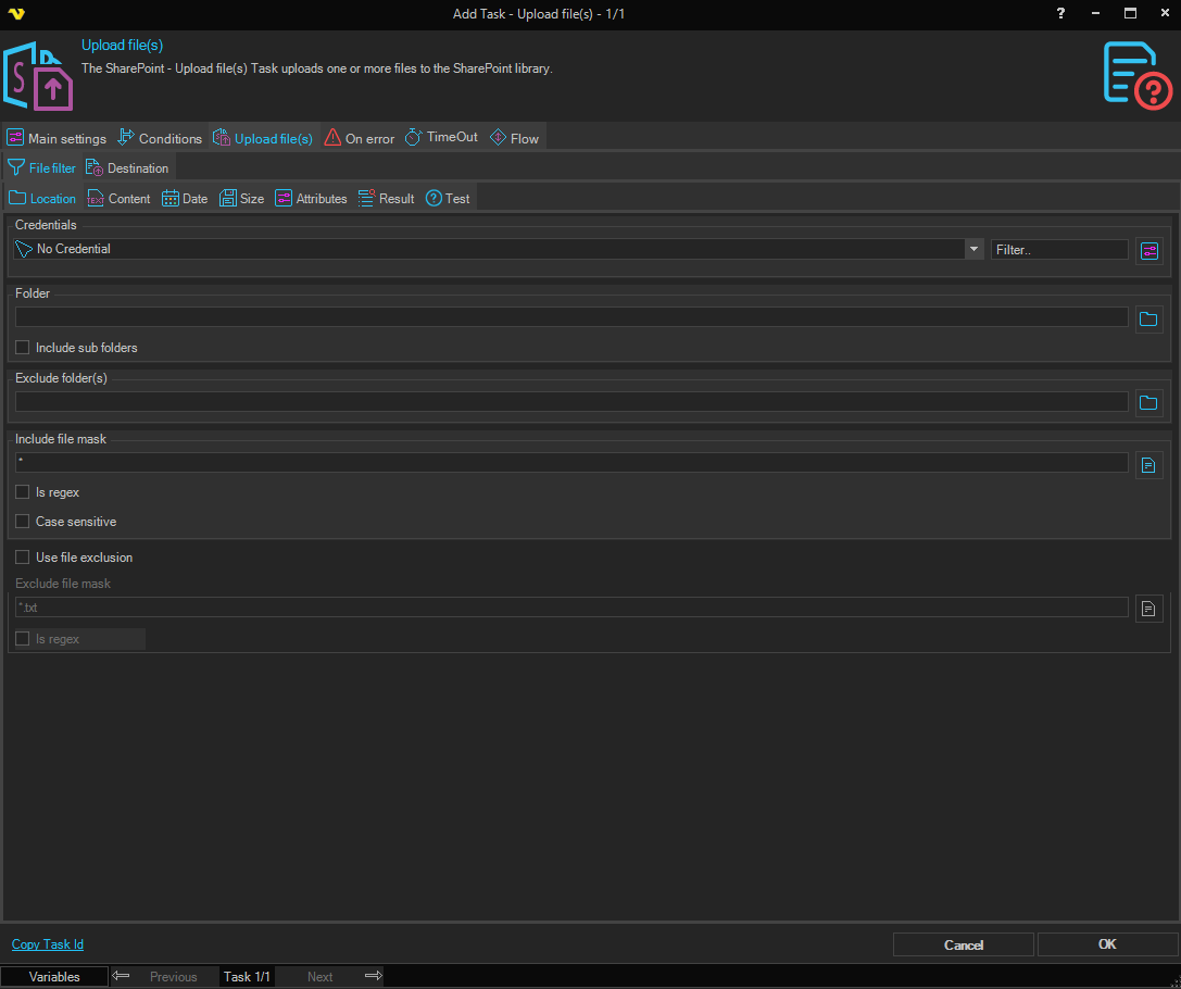 upload-file | VisualCron Documentation