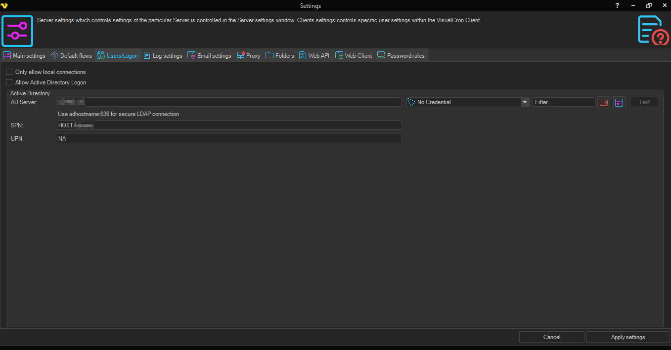 main-user-permissions | VisualCron Documentation