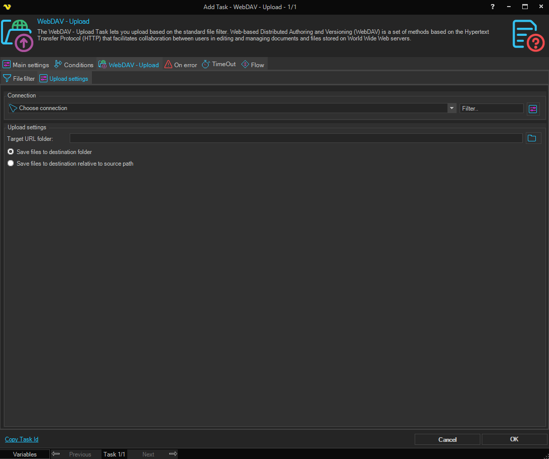 webdav-upload | VisualCron Documentation