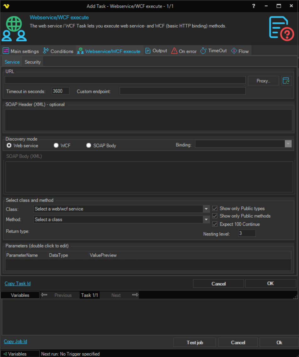 web-service-wcf-execute | VisualCron Documentation