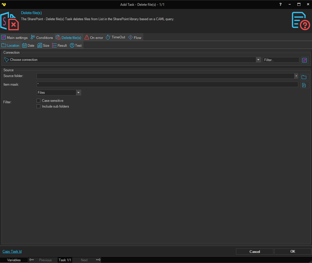 delete-file | VisualCron Documentation