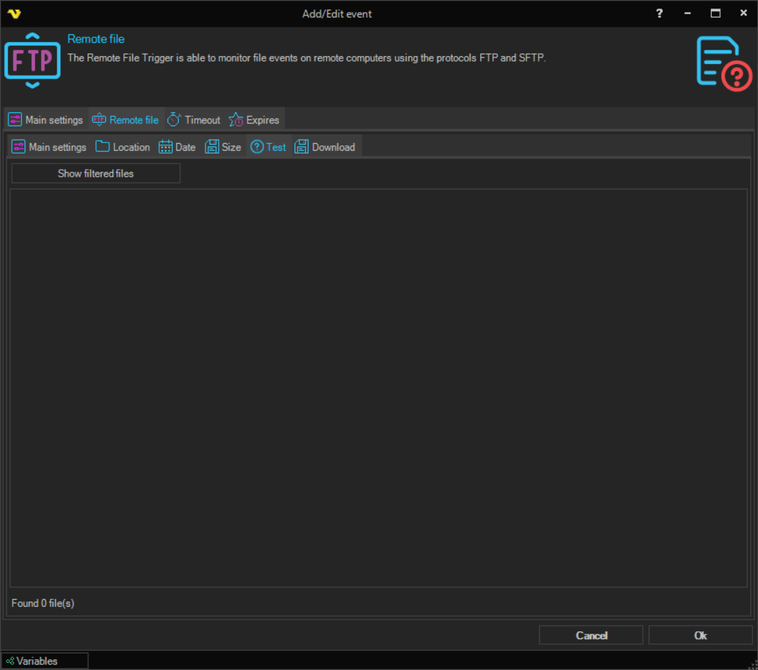 job-tasks-remote-file-filter | VisualCron Documentation